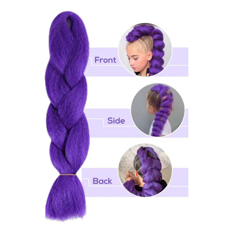 Extensiones Para Trenza Accesorio Disfraz Rumi Kpop Hunter Morado