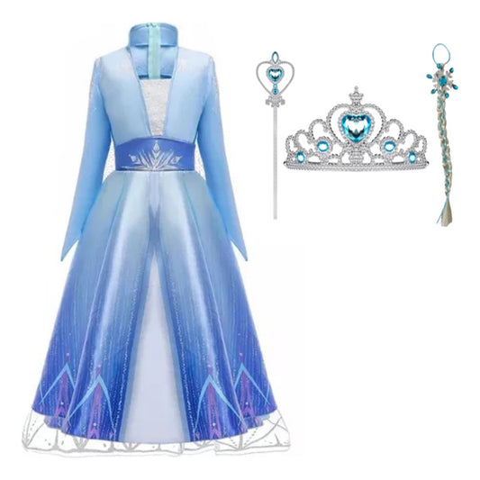 Disfraz Vestido Princesa Elsa Frozen + Accesorios