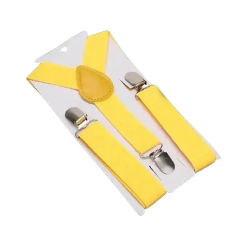 Suspensores De Niño Variedad De Colores Tirantes Para Niño Amarillo Lisa
