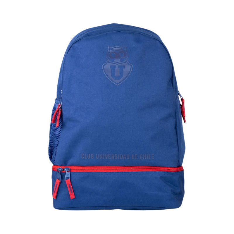 Pack Mochila Estuche Lonchera Equipos Futbol Fanaticos Azul U De Chile