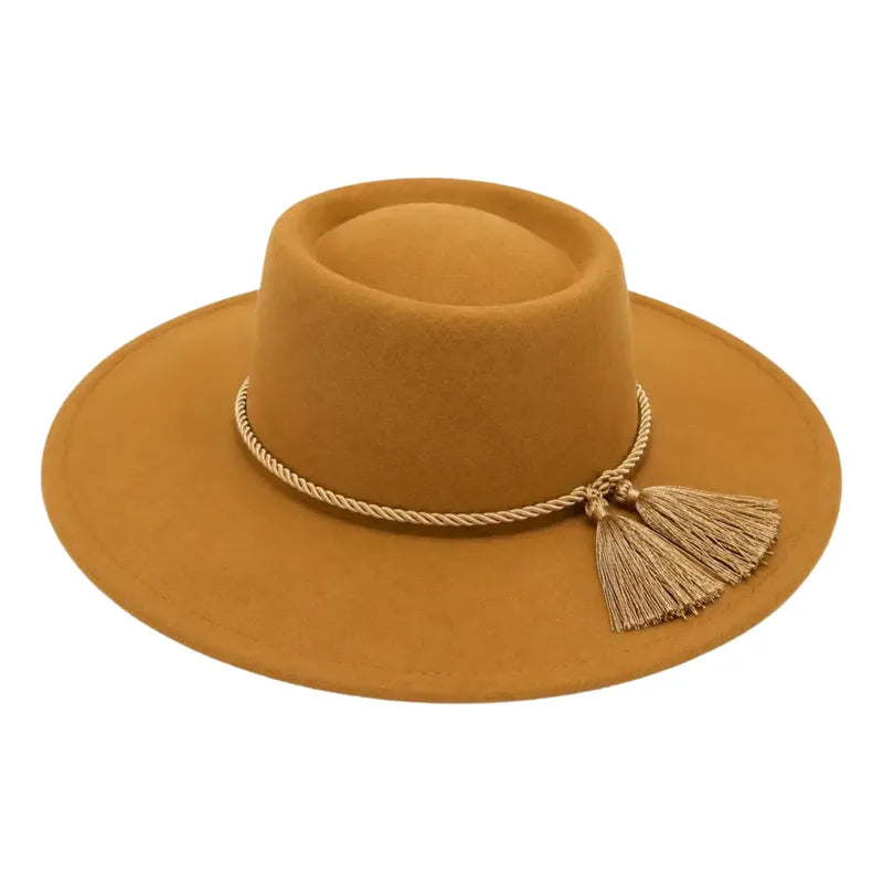 Sombrero Huaso Elegante Fiestas Patrias Adulto Café 58cm Lisa