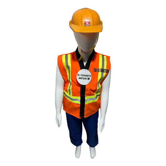 Disfraz De Constructor Para Niños Con Casco Y Juguetes