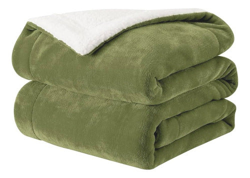 Manta Gruesa Frazada Polar Suave Ropa Cama Sherpa