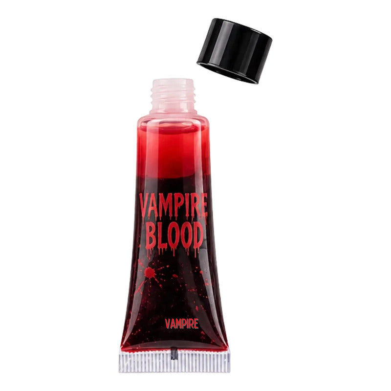 Sangre Falsa Y Colmillos  Vampiros - Halloween Rojo