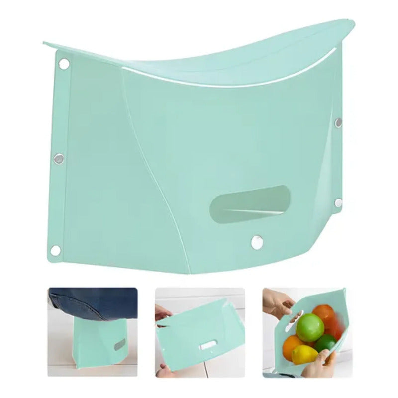 Asiento Piso  Bolsa  Plegable Portátil Para Camping Verde Claro