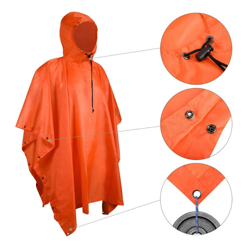 Poncho Impermeable Sin Olor Suave Capa  Multifuncion