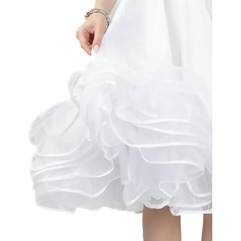 Falso 3 Capas Para Vestido Mujer Cueca Blanco Lisa L