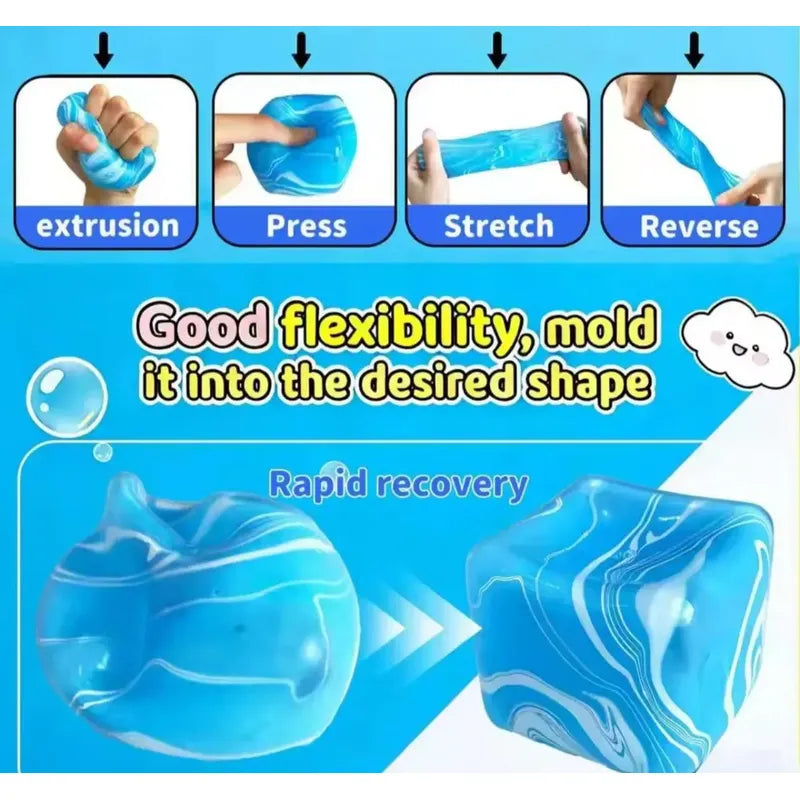 Squishy Cubo De Hielo Silicona Antiestrés Sensorial Varios