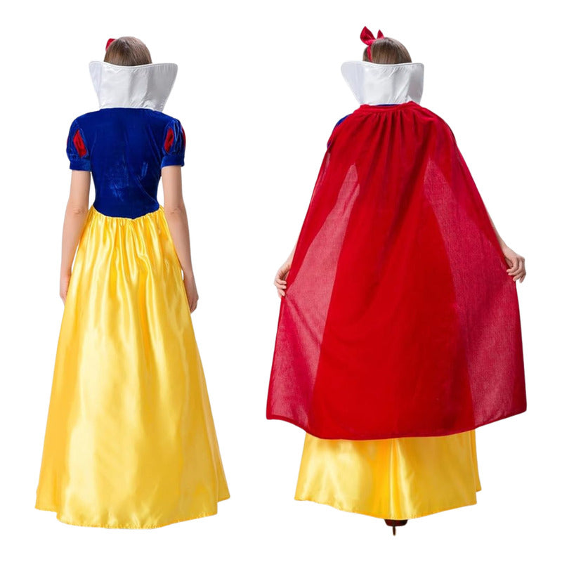 Disfraz Princesa Blancanieves Mujer Cosplay Azul-amarillo L