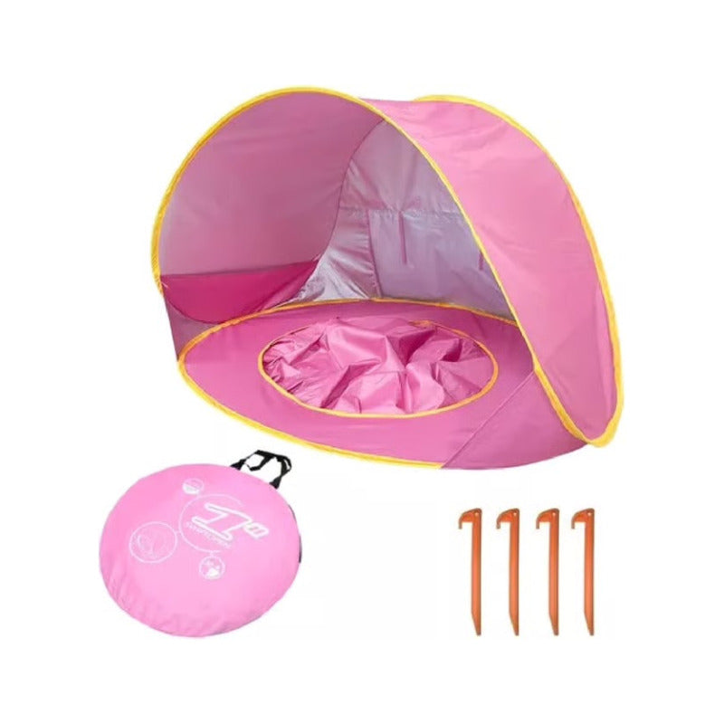 Carpa Niños Piscina Plegable Playa Verano Rosa