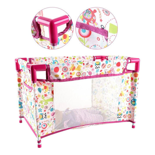 Cuna De Juguete Para Muñeca Corral Metalico Plegable