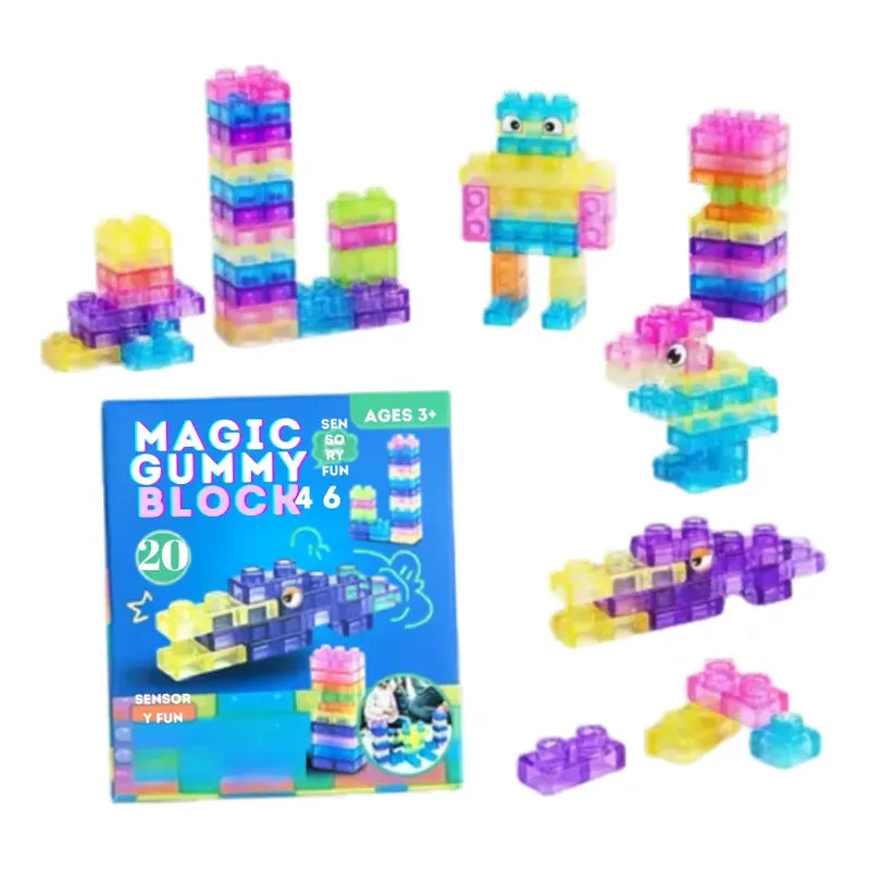 Juguete Bloques De Goma Juguete Viral 20 Pzas 20 Multicolor