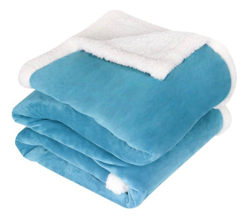 Manta Gruesa Frazada Polar Suave Ropa Cama Sherpa