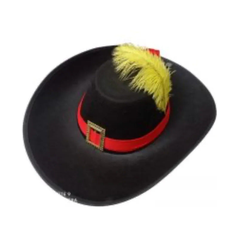 Disfraz Mosquetero Capa Sombrero Antifaz Espada Niños Rojo Standar