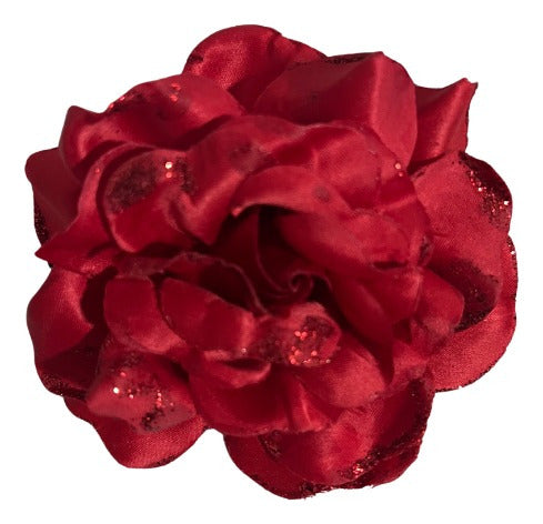 Set X12 Pinches De Flor Rosa Para Peinado Cabello Baile
