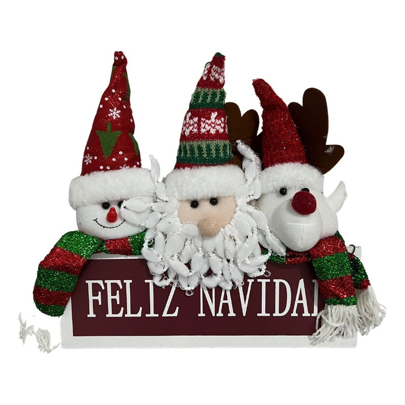 Adorno De Navidad Puerta Delantera Interior O Exterior Rojo-verde