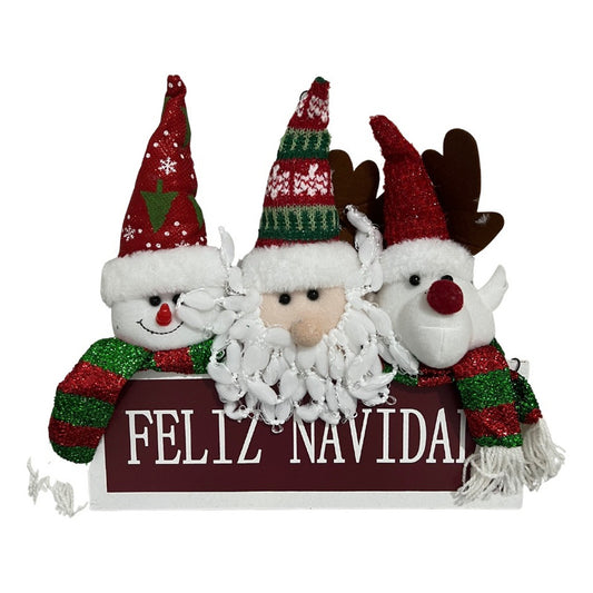 Adorno De Navidad Puerta Delantera Interior O Exterior Rojo-verde