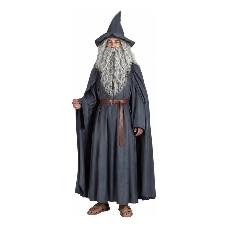 Disfraz Hechicero  Adulto / Niño Cosplay Gris Oscuro/adulto L