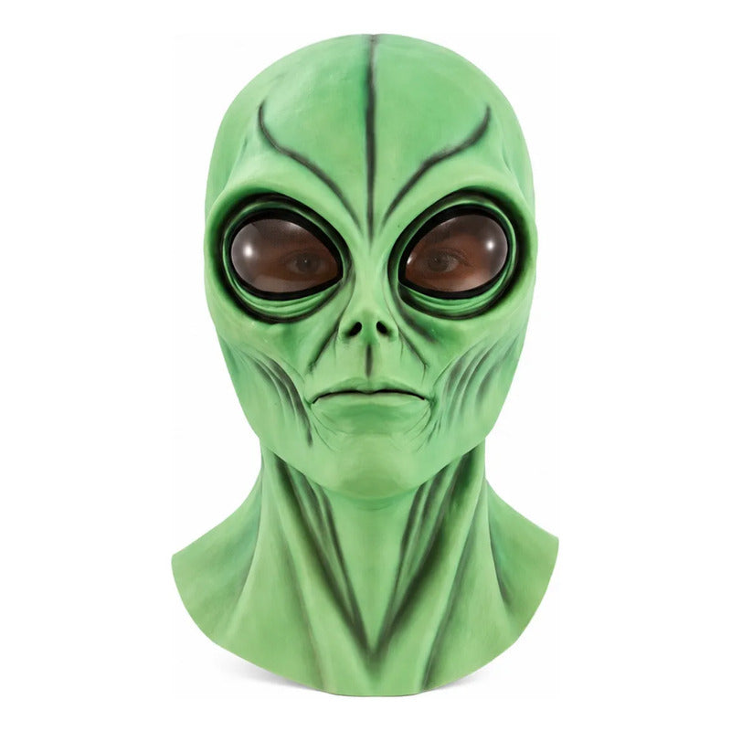 Máscara Látex Alien Verde Para Cosplay Verde Alien Latex