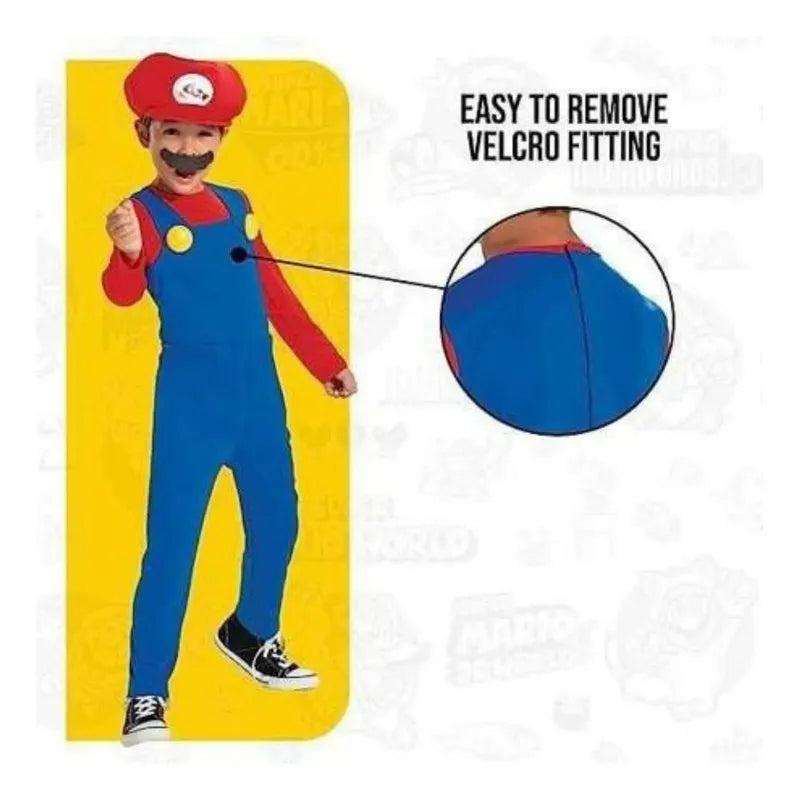 Disfraz De Mario Y Luigi Niños Para Cosplay Rojo/mario 7-8