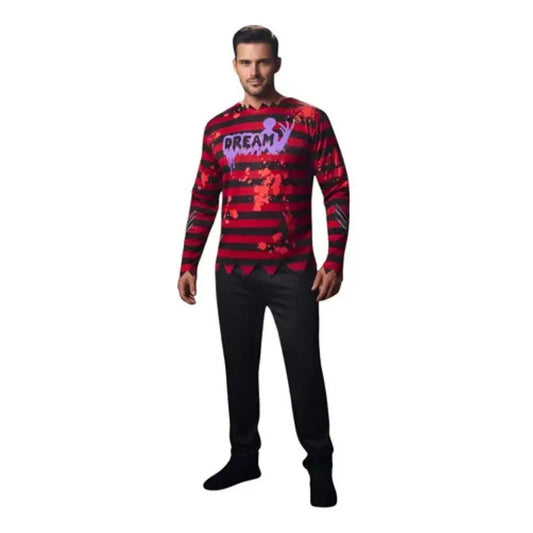 Disfraz Freddy Krueger Cosplay Halloween Adulto Rojo-negro M