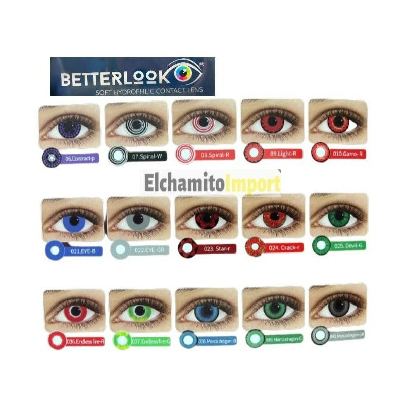 Lentes Contacto Anime Cosplay  Fantasia Halloween