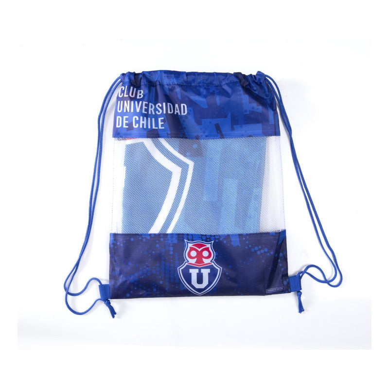 Toalla Playa Algodón 70x140cm Azul U De Chile Con Bolso 42x33cm Club Universidad De Chile