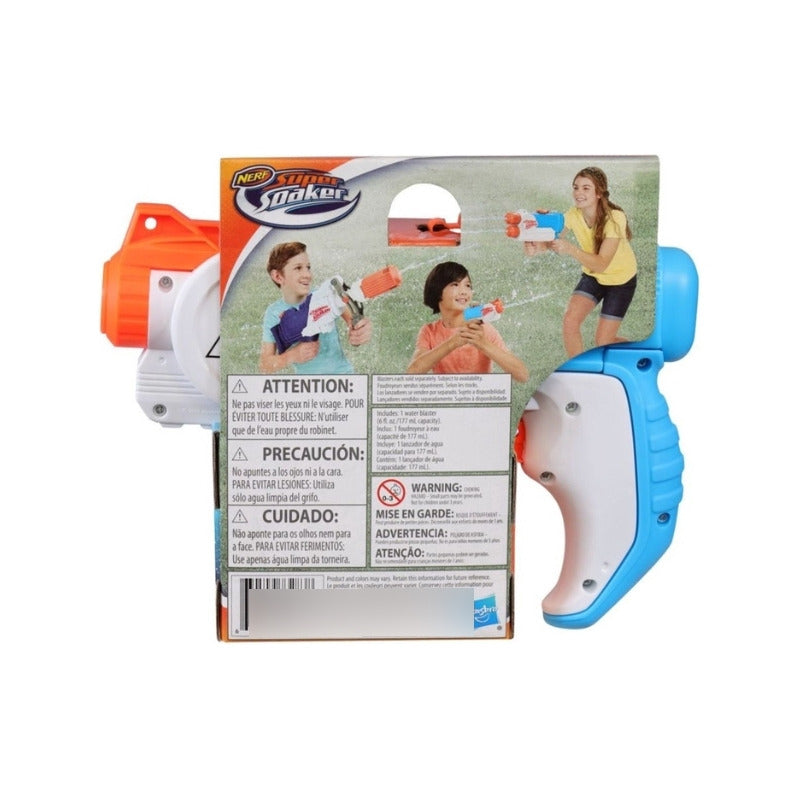 Lanzador De Agua Hasbro E2769 Nerf Super Soaker Piranha Azul Claro