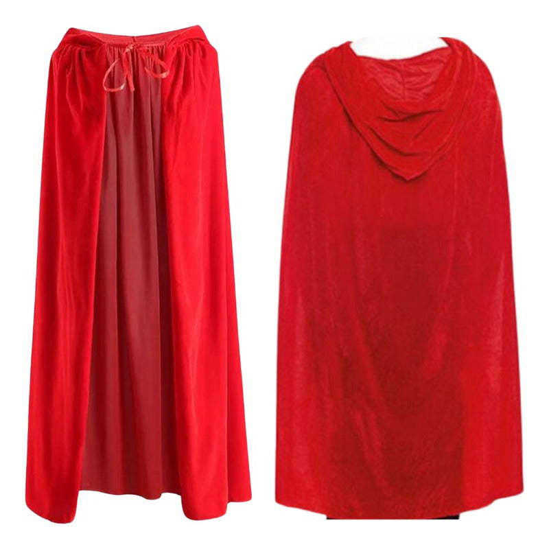 Capa Roja Con Capucha Adulto