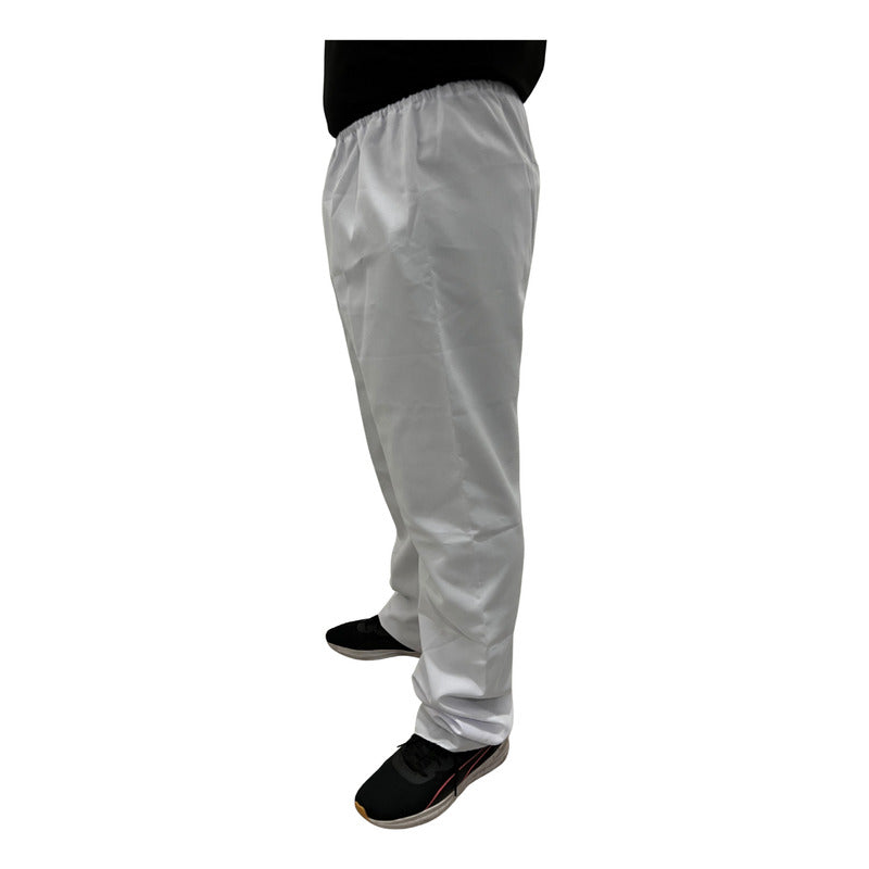 Pantalón Para Trajes Tipicos O Disfraz Hombre Blanco S Liso