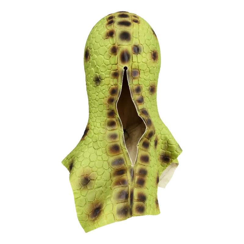 Máscara Reptiliano De Látex Para Cosplay Verde Reptiliano