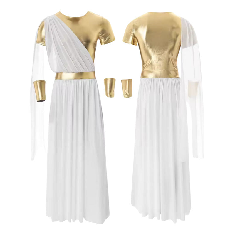 Disfraz De Dios Griego Para Hombre Cosplay Blanco-dorado S