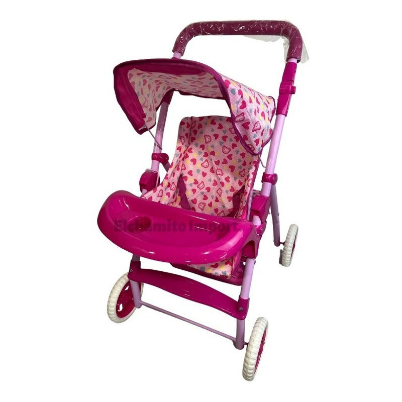 Coche De Muñeca Juguete Niñas/con Bandeja Rosa