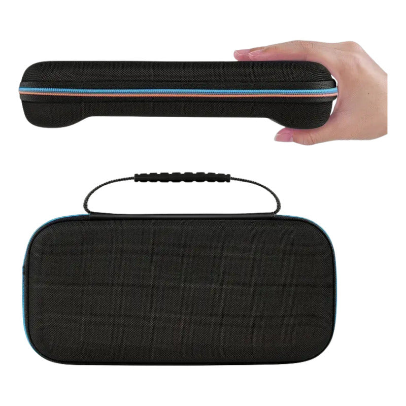 Estuche Protector + Lámina Mica Compatible N-switch 2 Negro/ Celeste Naranjo