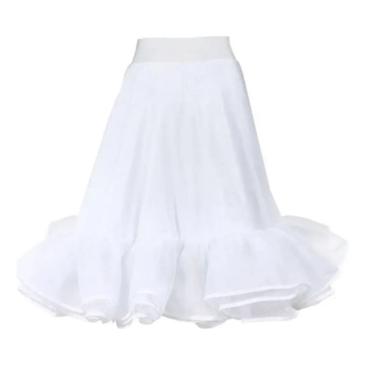 Falso 3 Capas Falda Para Vestido Mujer Cueca Blanco L