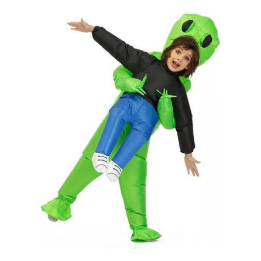 Disfraz Inflable Marciano Para Adulto Verde Lima Unica