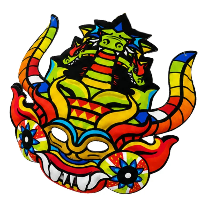 Máscara Diablada La Tirana Fiestas Patrias/ Goma Eva Negro/rojo Tirana