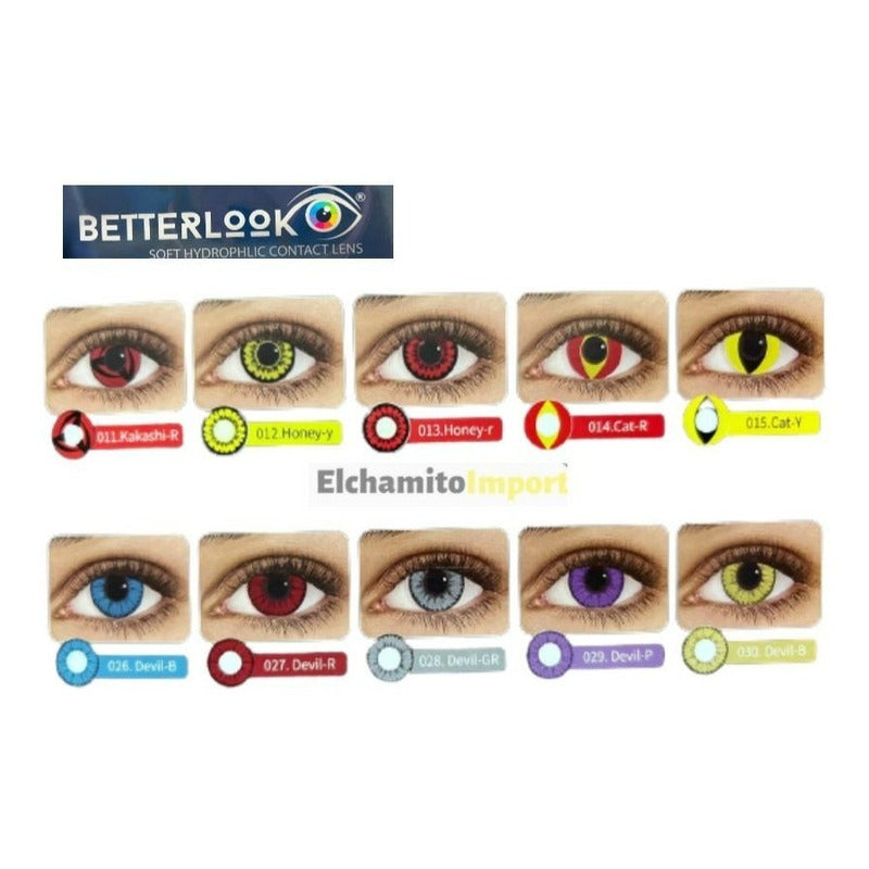 Lentes Contacto Anime Cosplay  Fantasia Halloween