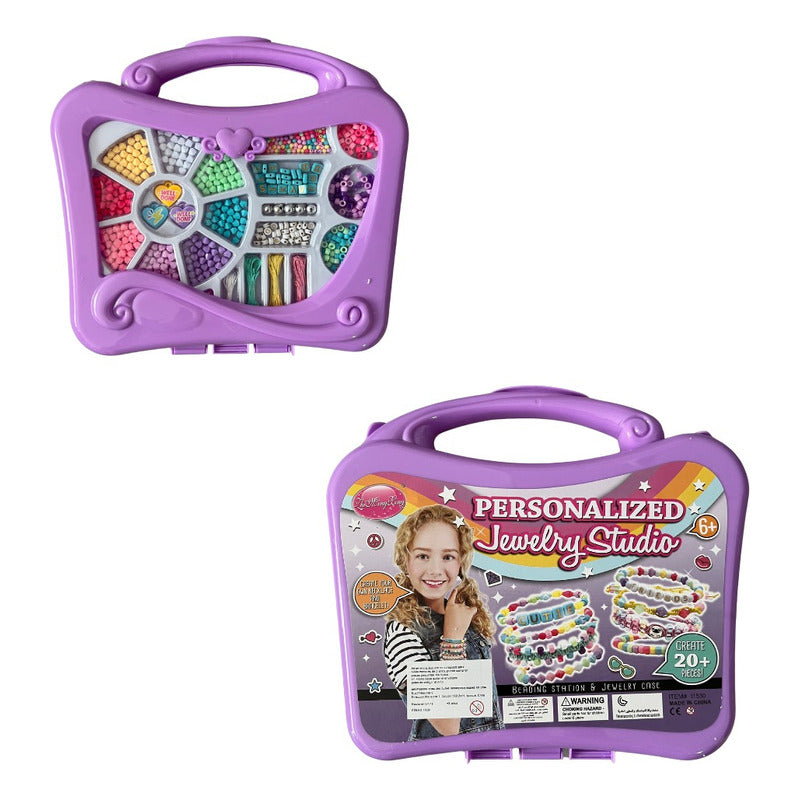 Kit Para Hacer Pulseras Manualidades Juguete Niñas Violeta