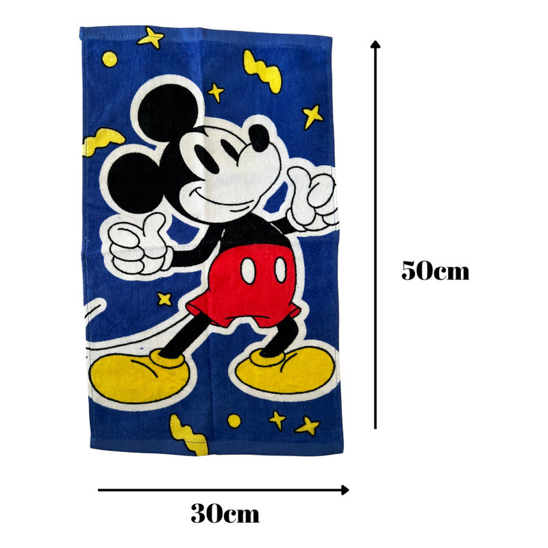 Bolsa De Genero Para Niños Párvulo + Toalla De Mano Algodon Azul Mickey
