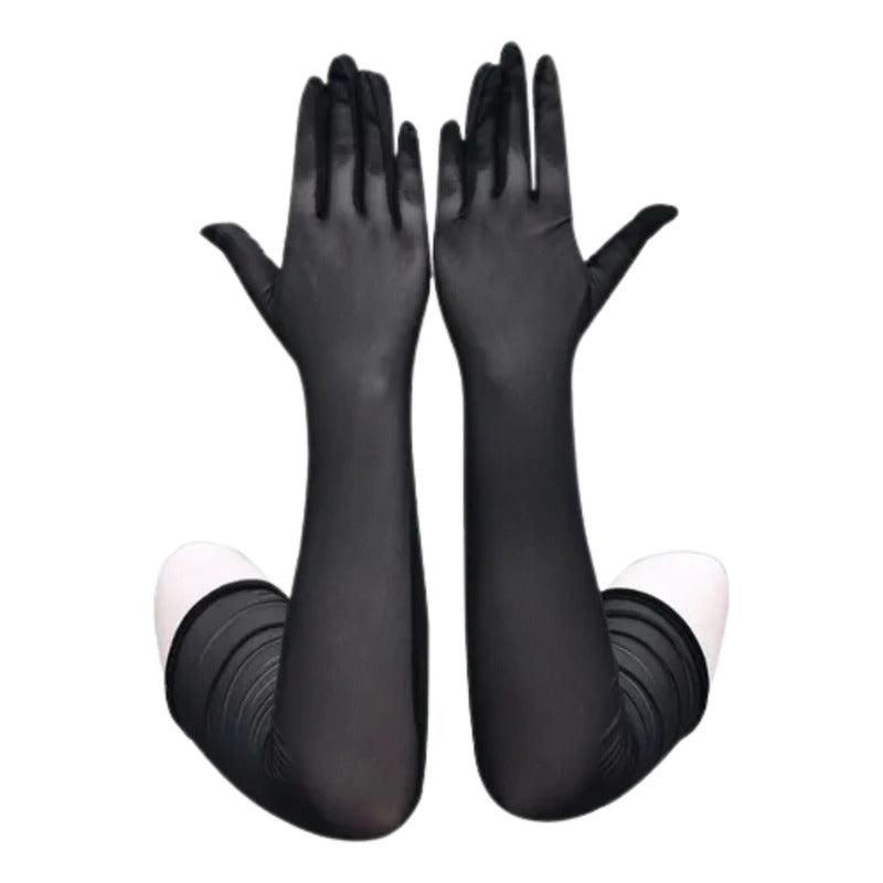 Set Disfraz Charleston Cintillo+ Collar + Boquilla + Guantes Negro Standar