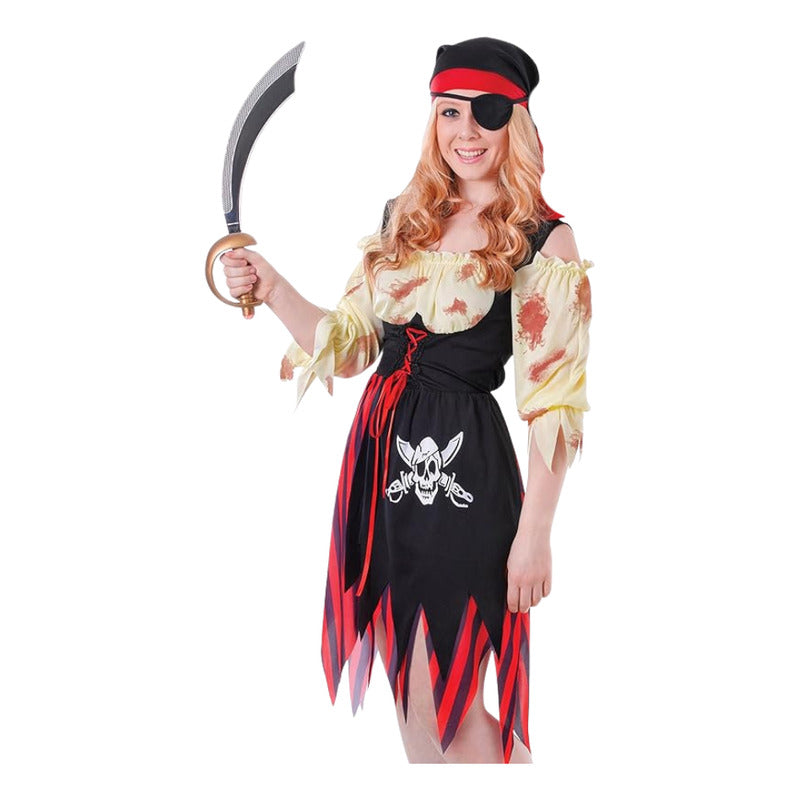 Disfraz Traje Pirata Mujer Cosplay Ngeo-rojo M