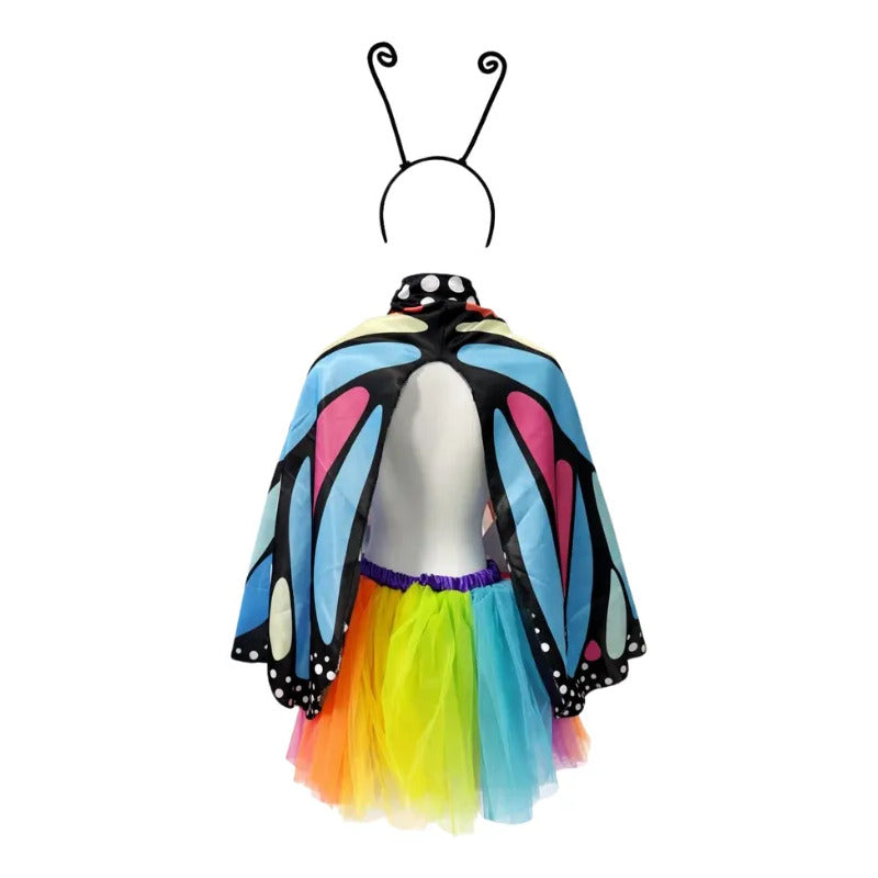 Disfraz De Mariposa Cosplay Para Niñas Multicolor 7-9
