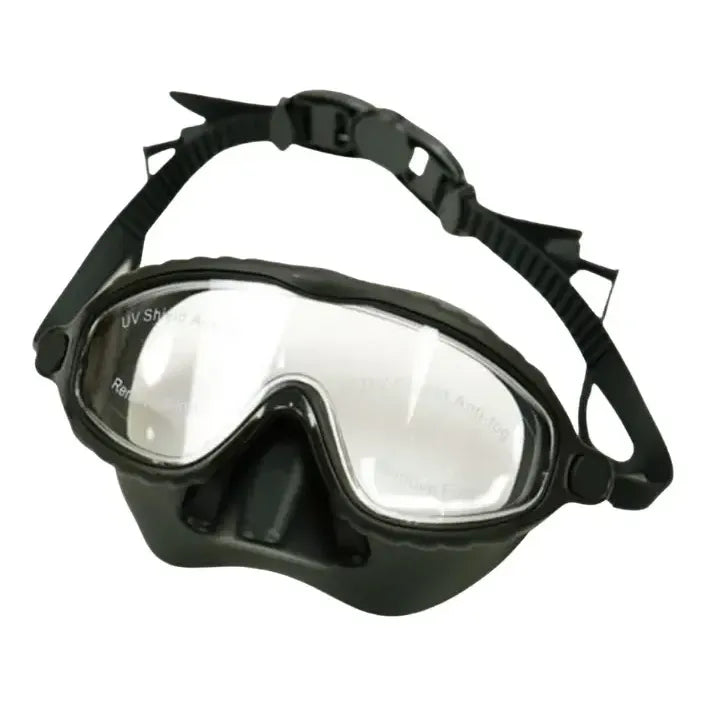 Máscara De Buceo Para Niños, Buceo Kids Antiempañamiento Ajustable En Negro