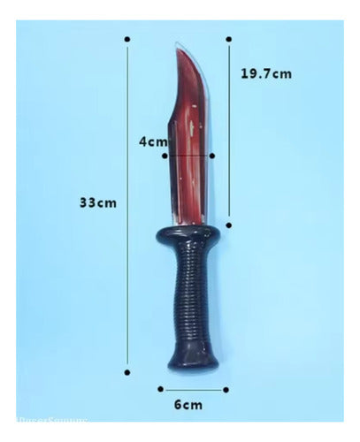 Cuchillo Falso Sangre Falsa Que Fluye Efecto Real Halloween