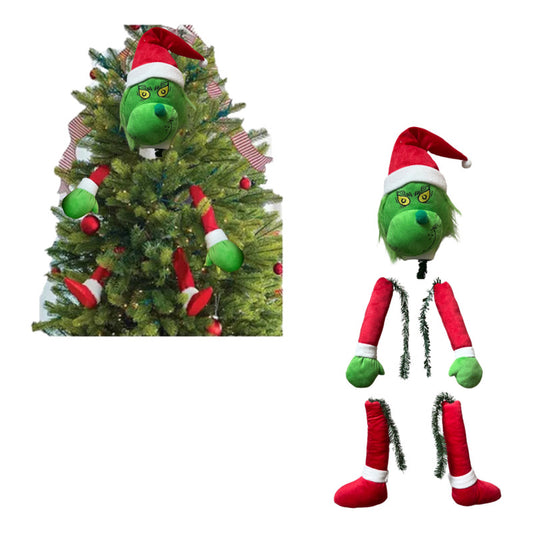 Adorno Navideño Cuerpo De Grinch Para Arbol De Navidad Verde Cuerpo De Grinch