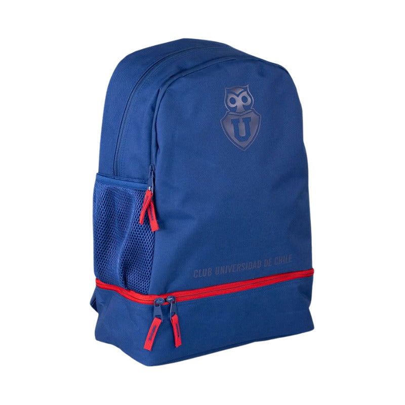 Pack Mochila Estuche Lonchera Equipos Futbol Fanaticos Azul U De Chile