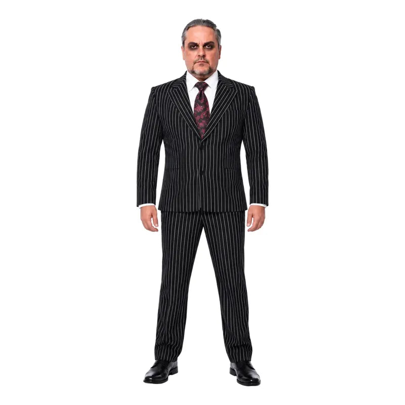 Disfraz  Papa Gomez Gotico Rayas Para Cosplay Negro / Rayas M