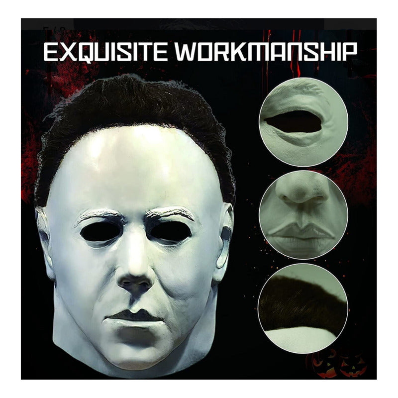 Máscara De Halloween Latex Michael Myers Blanca Michael Myers