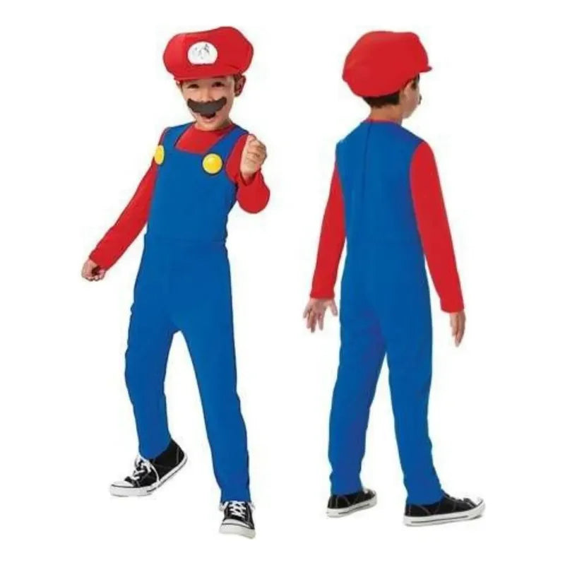 Disfraz De Mario Y Luigi Niños Para Cosplay Rojo/mario 3-4